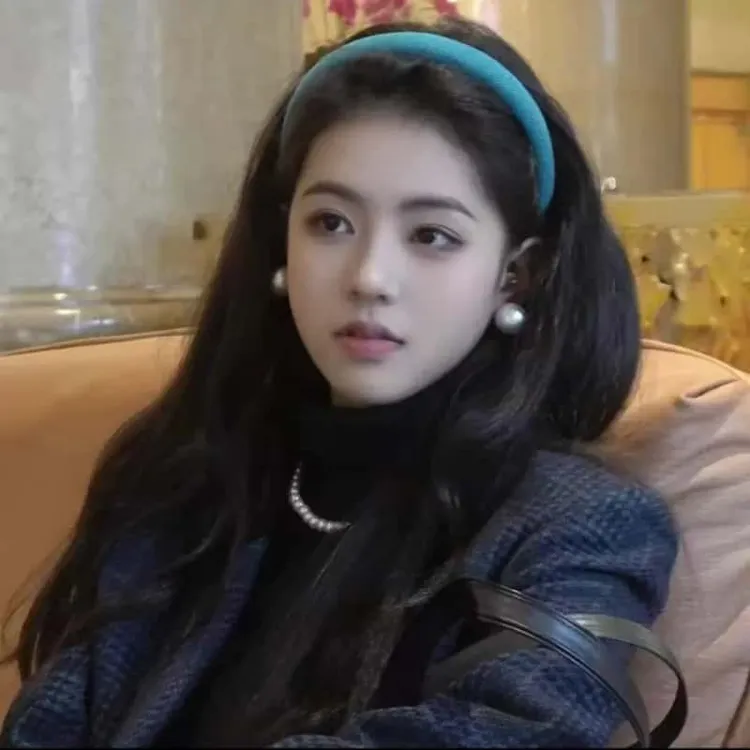 复古显白湖蓝色海绵发箍女新款高颅顶头箍压发发卡发饰品日常外戴