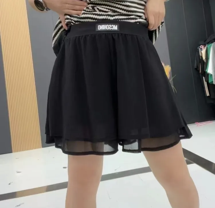 2195大码高腰弹力松紧显瘦百搭裤裙