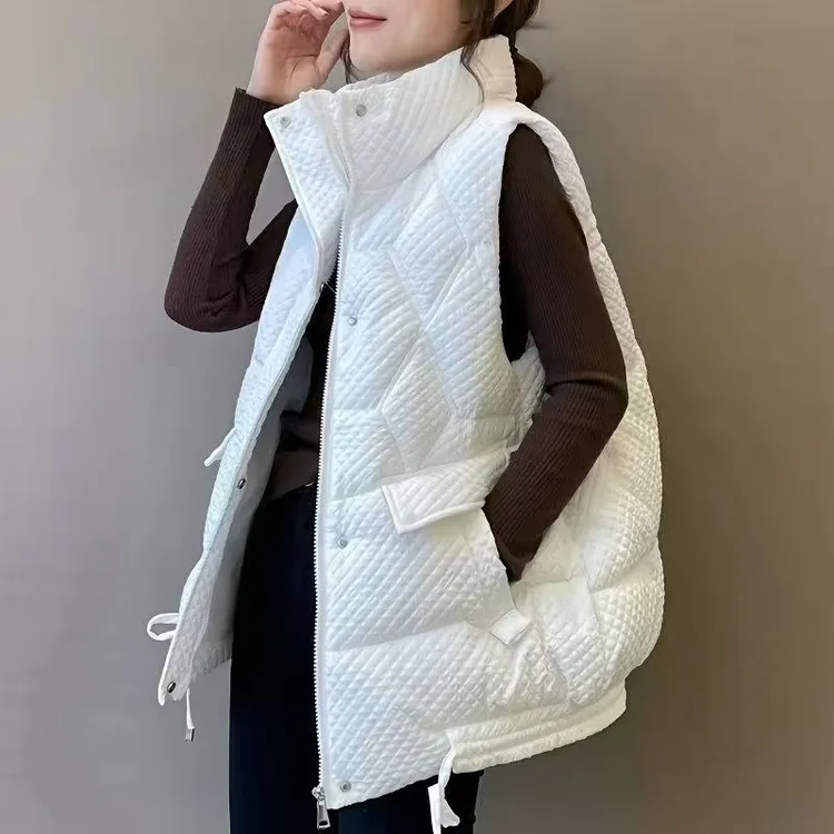 棉马甲女2025秋冬新款宽松立领加厚马夹韩版显瘦百搭外穿背心坎肩