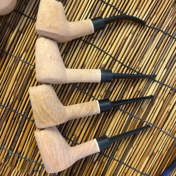 原木色石楠根瘤烟斗 手工烟斗 火山 有小沙眼