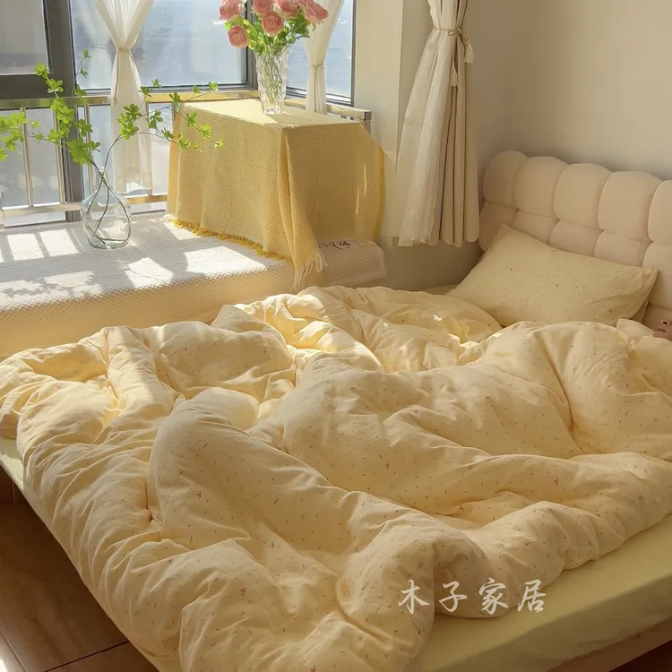 【洗后发货】A类母婴级全棉双层纱四件套