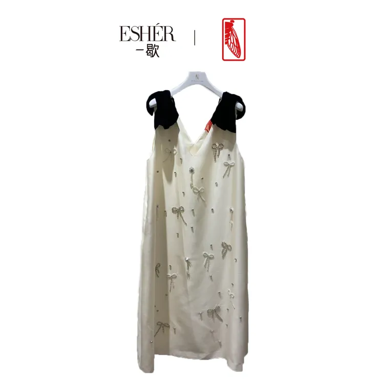 了然红标真丝丝绒连衣裙允诺