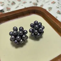 铁合金贝壳耳饰 〖乌兰精选〗苏布达◇尊贵灰◇耳钉