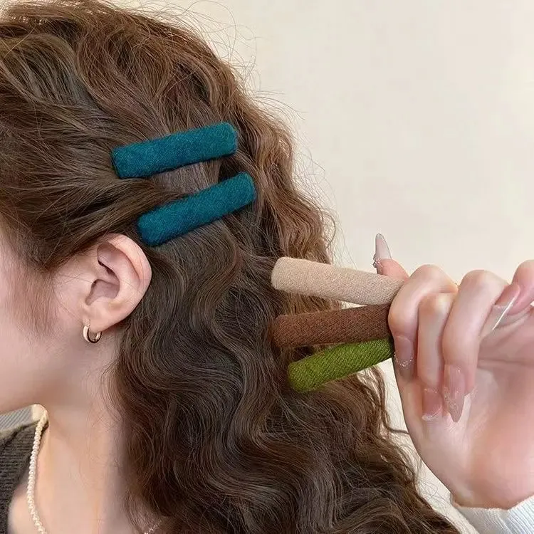 2025秋冬新款彩色bb夹ins简约百搭高级复古碎发边夹侧边刘海夹子