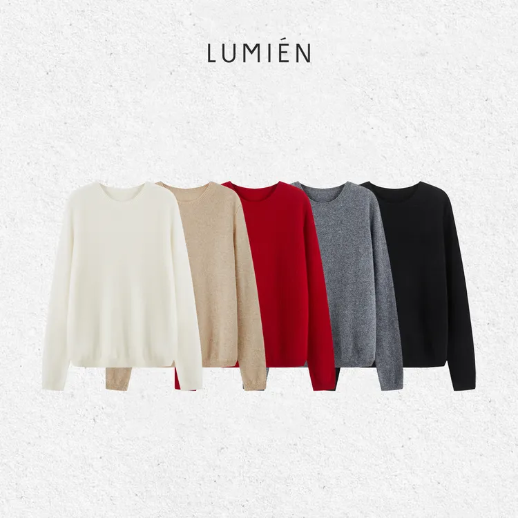 【LUMIEN 新品】100山羊绒宽松保暖百搭圆领打底LX5JTT249