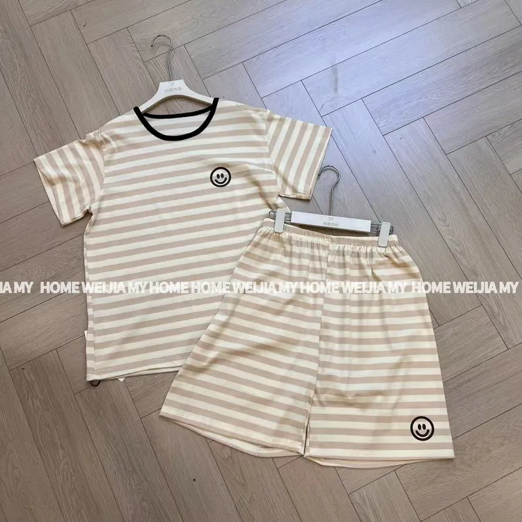  【WJ大码】夏款 英 1123  家居短袖短裤套装（均码）