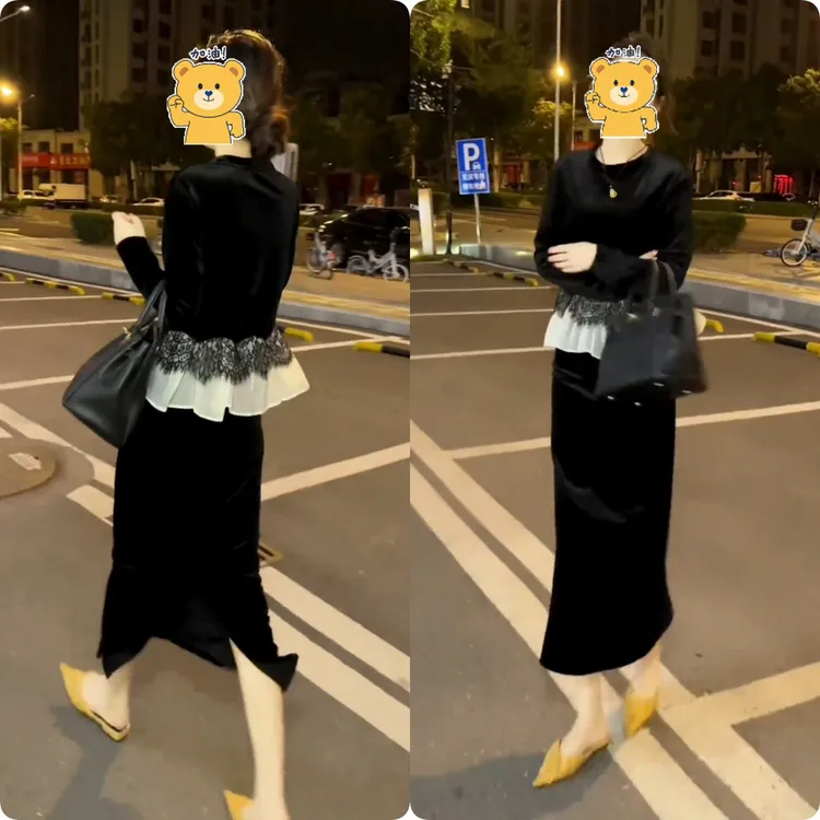 2025秋季新款时尚修身显瘦款女气质网红洋气套装百搭款G6459