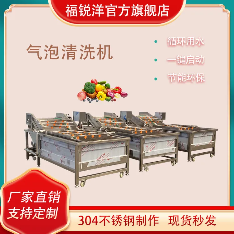 大型樱桃草莓清洗机商用海带咸菜脱盐机器鱿鱼黄花鱼生蚝清洗设备