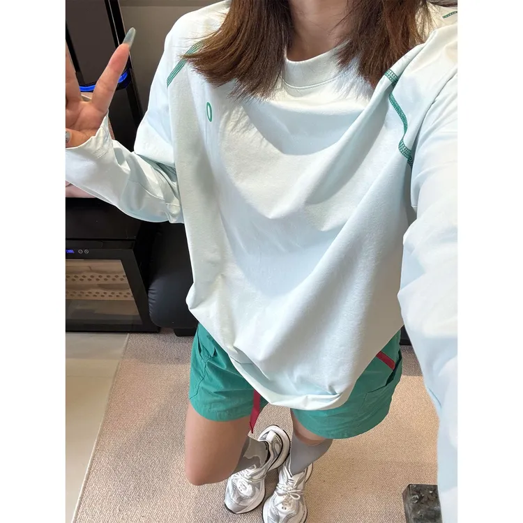 冰川蓝户外运动速干衣男女夏薄款防晒罩衫长袖t恤羽毛网球骑行服