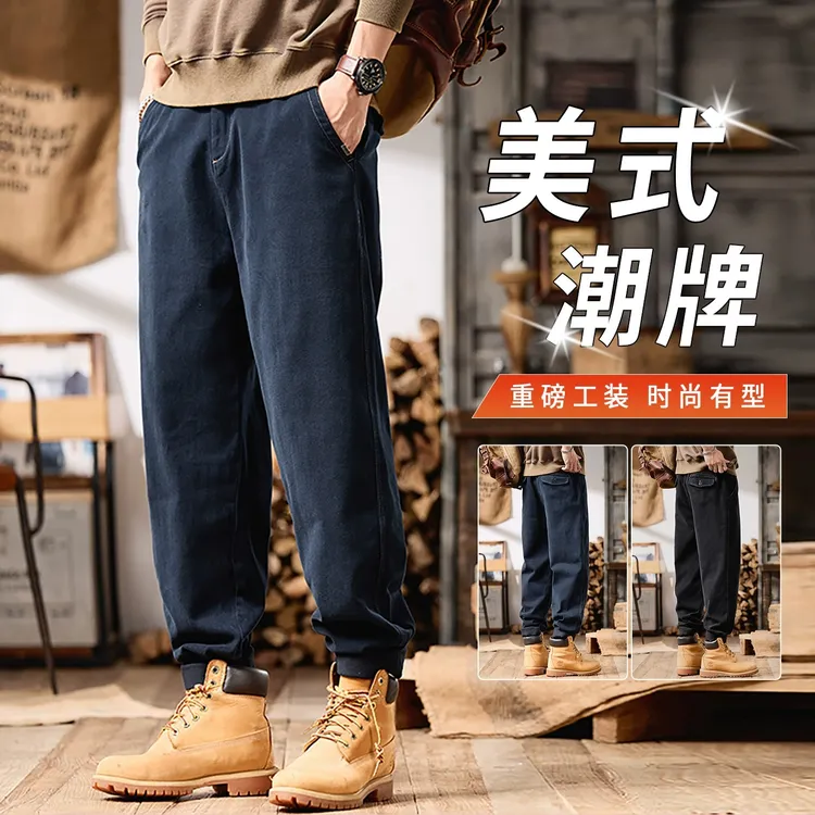 重磅工装裤男2025秋冬新款加绒直筒美式复古高端耐磨百搭休闲长裤