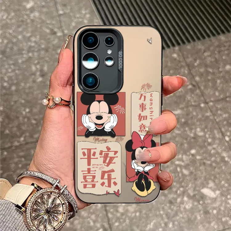 喜乐米奇适用三星s30手机壳s25新款s24磨砂彩银S23fe防摔s22外壳