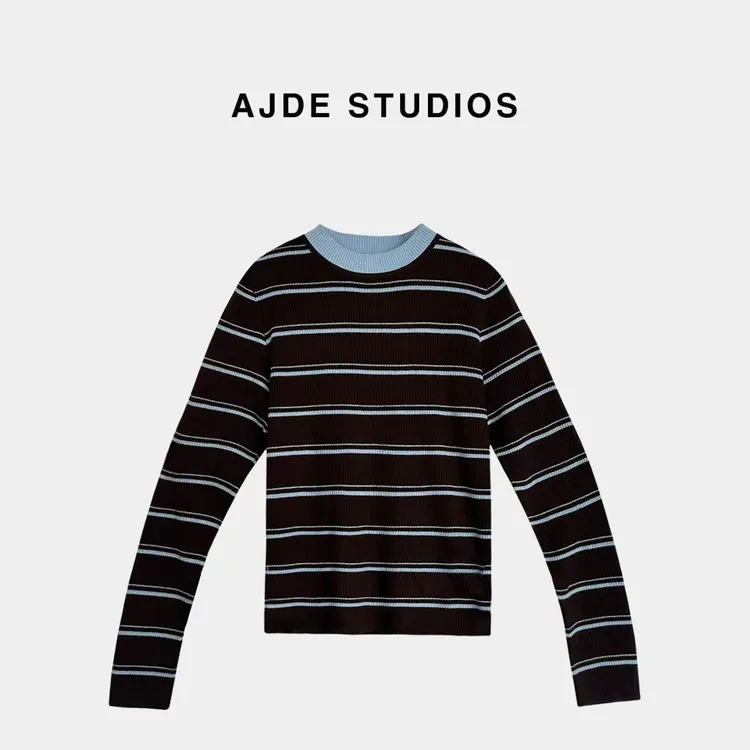AJDE｜撞色条纹羊毛打底01