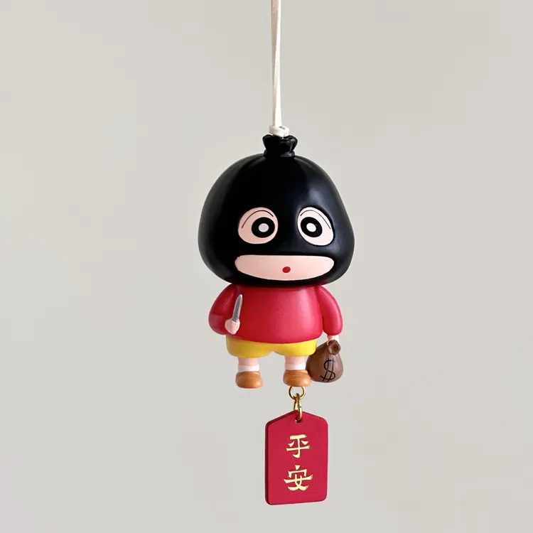 打劫小新蒙面小新小偷蜡笔小新公仔汽车挂件创意车载装饰书包挂件