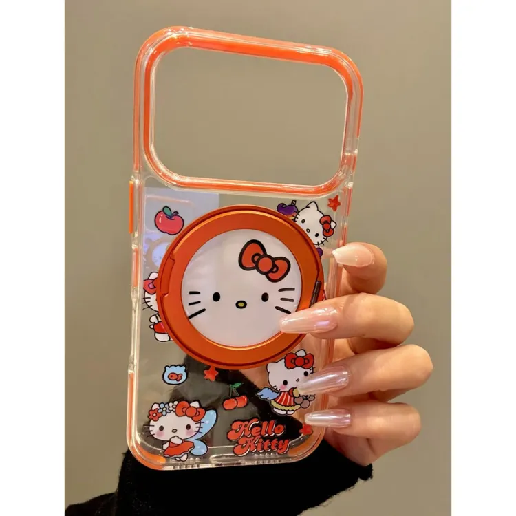 卡通花仙子大脸可爱猫咪立体支架适用iPhone17promax苹果16手机壳