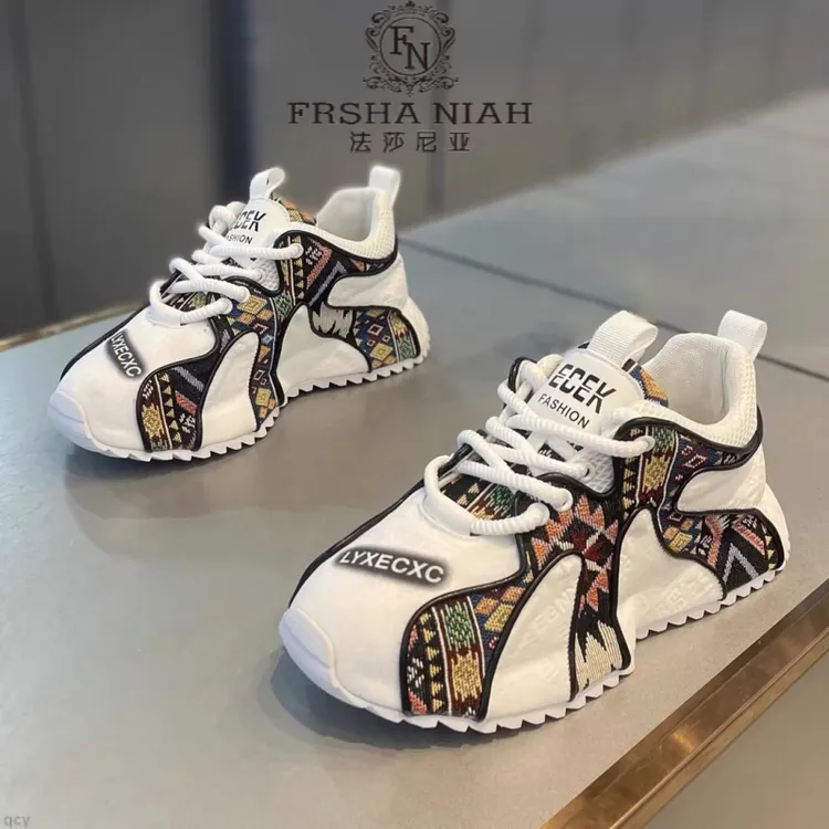 法莎尼亚轻奢男鞋秋冬款增高厚底老爹鞋男百搭潮流时尚休闲运动鞋