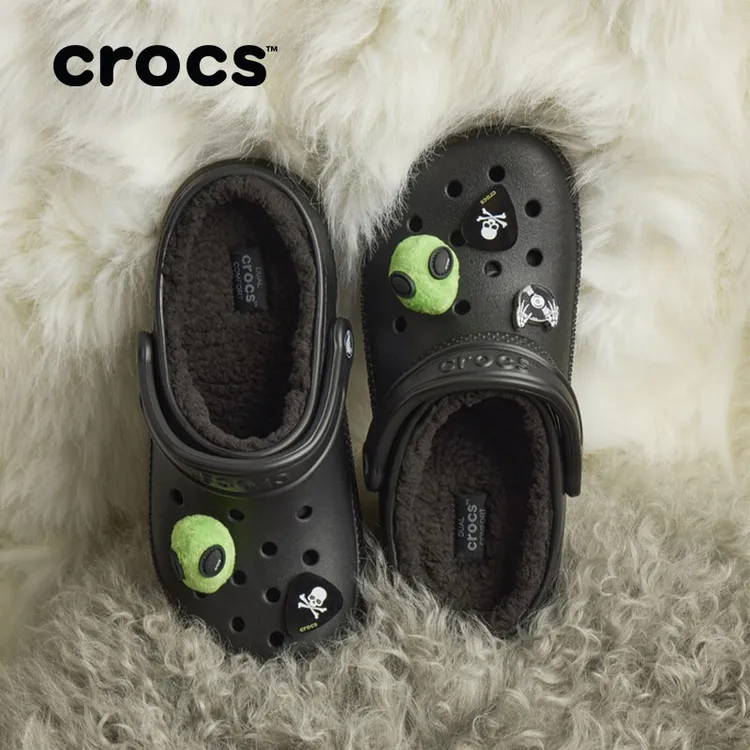 CROCS/卡骆驰【经典暖棉】洞洞鞋秋冬男保暖鞋休闲男毛毛鞋|203591