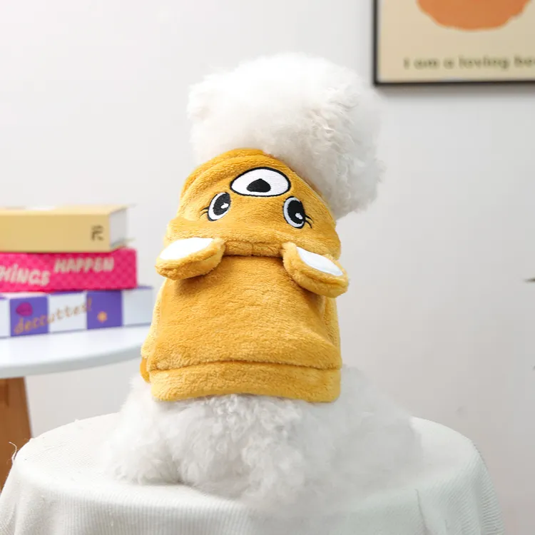 宠物衣服秋冬装小型犬幼犬狗狗猫咪保暖舒适服饰法兰绒小熊变身装