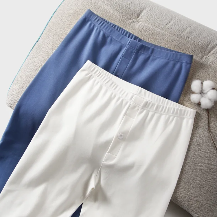 秋冬厚棉秋裤男中腰290g加厚磨毛棉保暖裤7A抑菌暖腿裤A类棉线裤