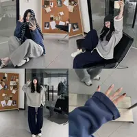 秋季韩系纯色时尚百搭宽松显瘦设计感卷边长袖卫衣-J25302306