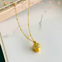 米梵缇 铜项链 法式复古拉丝松果设计感小众颈链女 B1-005