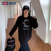 【敖瑞鹏代言】【赠小卡】捷尼拉莫黑色长袖t恤上衣新款纯棉打底衫