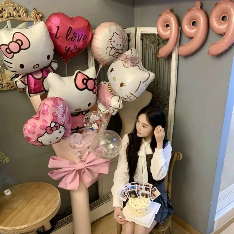 hellokitty气球花束diy材料包超大送女朋友生日礼物创意哈喽KT猫