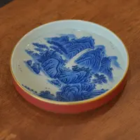 【YR】季红描金  （山水人家）  壶承