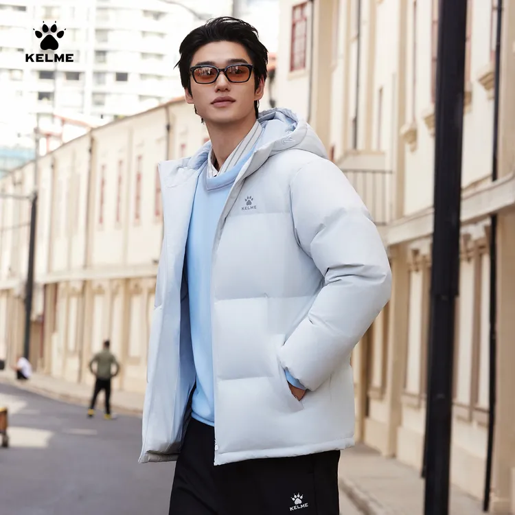 【加厚高充绒羽绒服】KELME卡尔美羽绒服男士25新款防泼水加厚短款
