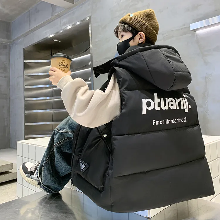 儿童装男童冬装手塞棉马甲2025新款中大童秋冬季男孩加厚外穿背心