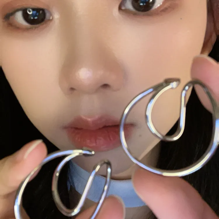 铜合金耳饰 金属线条几何无耳洞耳夹简约气质耳骨夹个性夸张耳圈