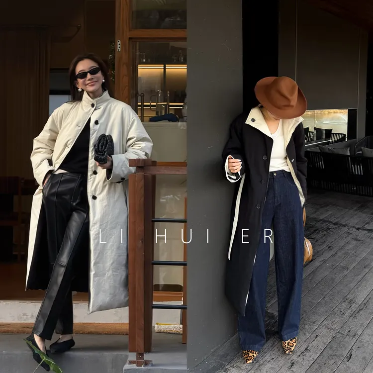 LiHuiEr李慧儿【无声荒岛】2025新款米色90白鸭绒羽绒服LL0251372