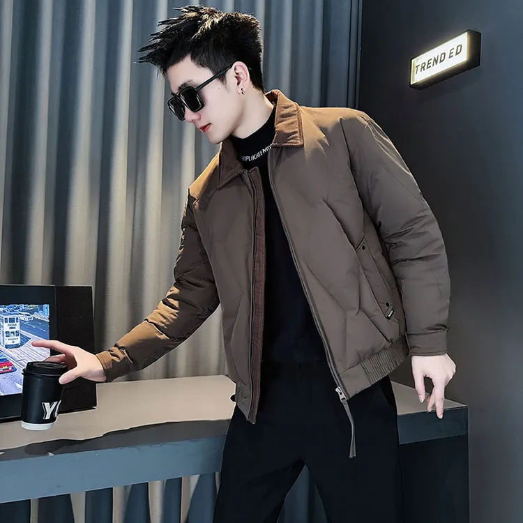 棉服男款冬季2025新款加厚保暖棉衣外套休闲痞帅冬装短款翻领棉袄