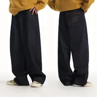 江南先生NewJNXS重磅洗水加绒原牛色星星撞钉明线带鼓位牛仔裤冬