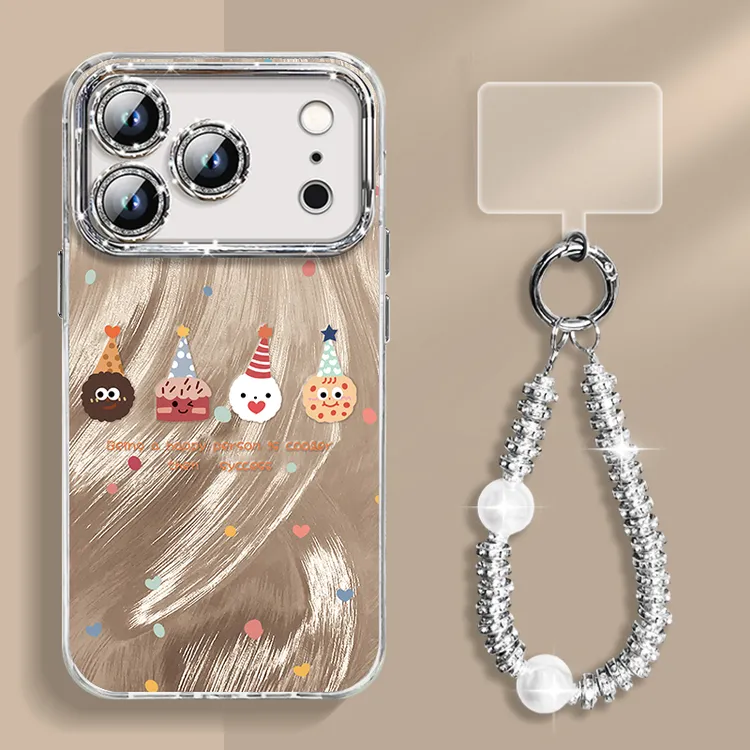 派对小饼干适用苹果17pro手机壳新款iPhone17闪粉镜头膜17pro羽纱