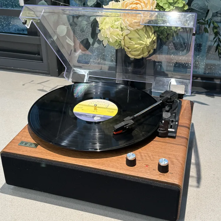 BMBT黑胶唱片机复古留声机音响蓝牙音箱一体式生日礼物家居摆件