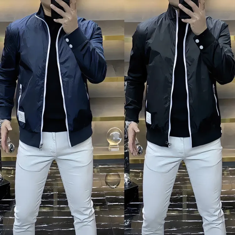 2025春季新款男士百搭欧货品质高级感时尚个性立领夹克外套潮简约