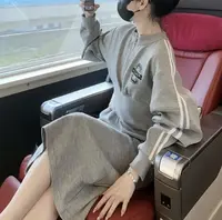 Q3946【特价-占单者限购】半拉链设计衣裙高级运动风时髦感拉满6612