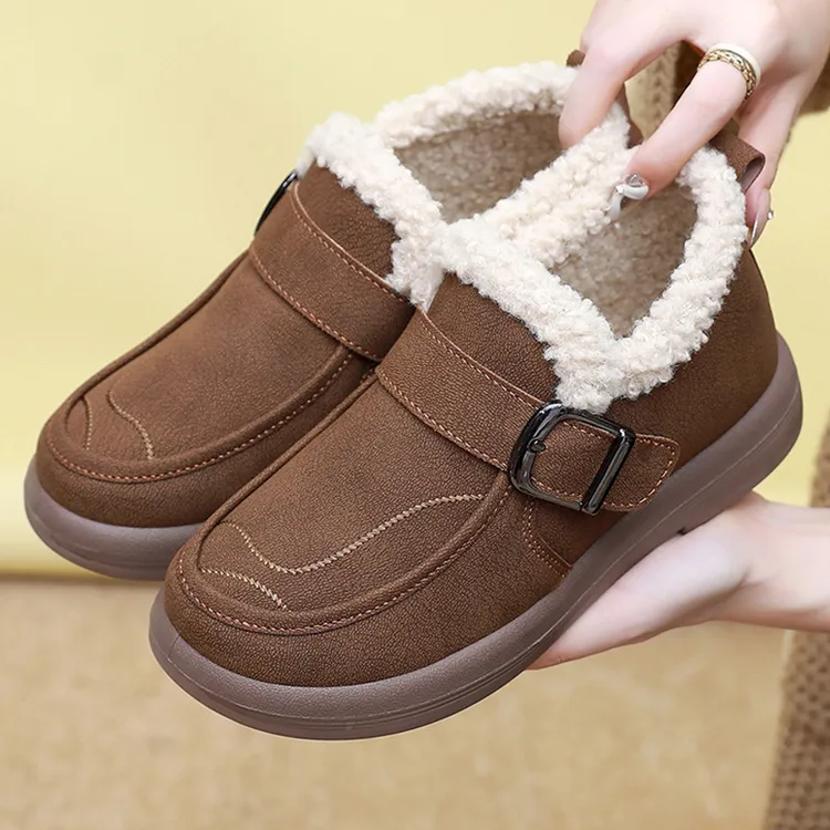 唐宋福老北京布鞋女冬季加绒加厚保暖棉鞋防滑软底舒适休闲雪地靴
