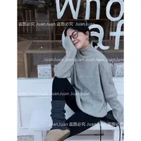 【温柔月光】JUANJUAN全羊毛竖条高领毛衣百搭洋气