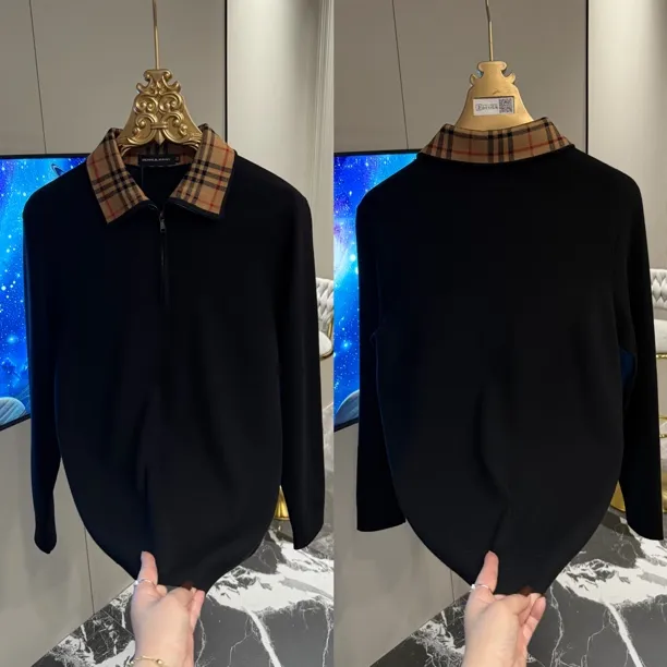 「星漓轻奢出品」7520/XINGLI/2025/高端欧货男士长袖翻领针织衫