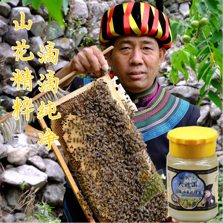 大凉山兹摩蜂蜜 油菜花蜂蜜春蜜结晶蜜原蜜农家土蜂蜜正品小瓶装