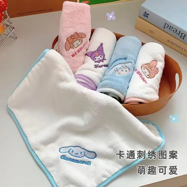 可爱卡通高品质儿童毛巾洗脸巾吸水超柔库洛米家用可爱速干珊瑚绒