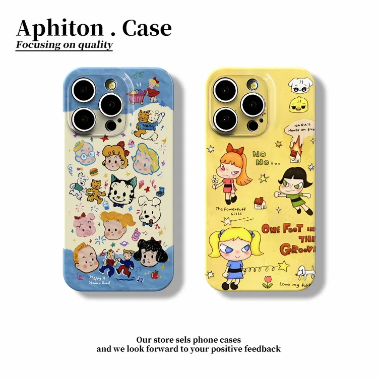 GGBond原田治飞天小女警适用iphone16菲林手机壳华为vivo小米oppo