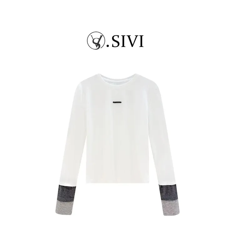 熙薇【白秧之境】2025早秋新款时尚气质休闲百搭长袖上衣H5304