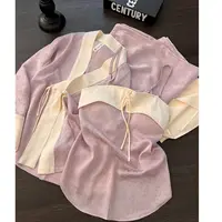 新中式国风提花冰丝带胸垫睡衣女夏季吊带新中式长裤家居服三件套