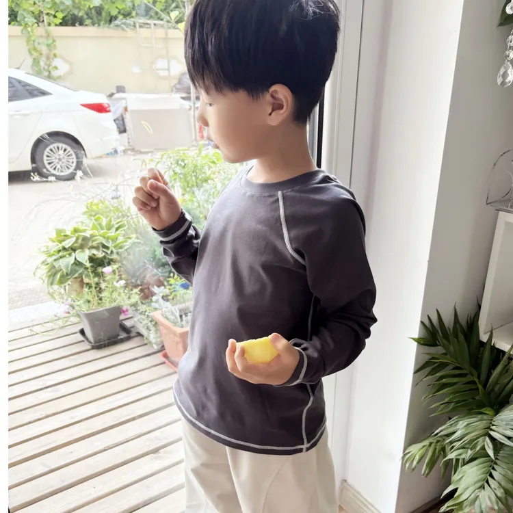 儿童亲子莱赛尔棉长袖T恤弹力舒适