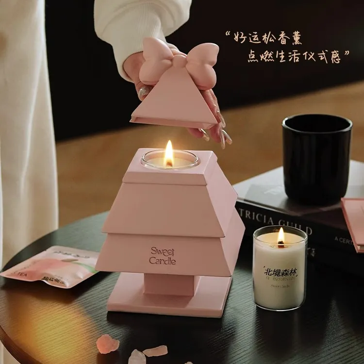 好运松树香薰蜡烛礼盒家用卧室小众生日伴手礼物送女生闺蜜女朋友