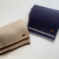 立体纹理双色针织围巾（小众设计师品牌款0201)