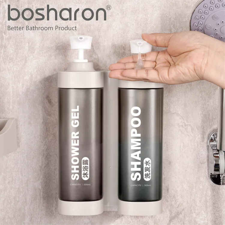 酒店轻奢小清新乳液器壁挂式皂液器洗发露套装卫生间