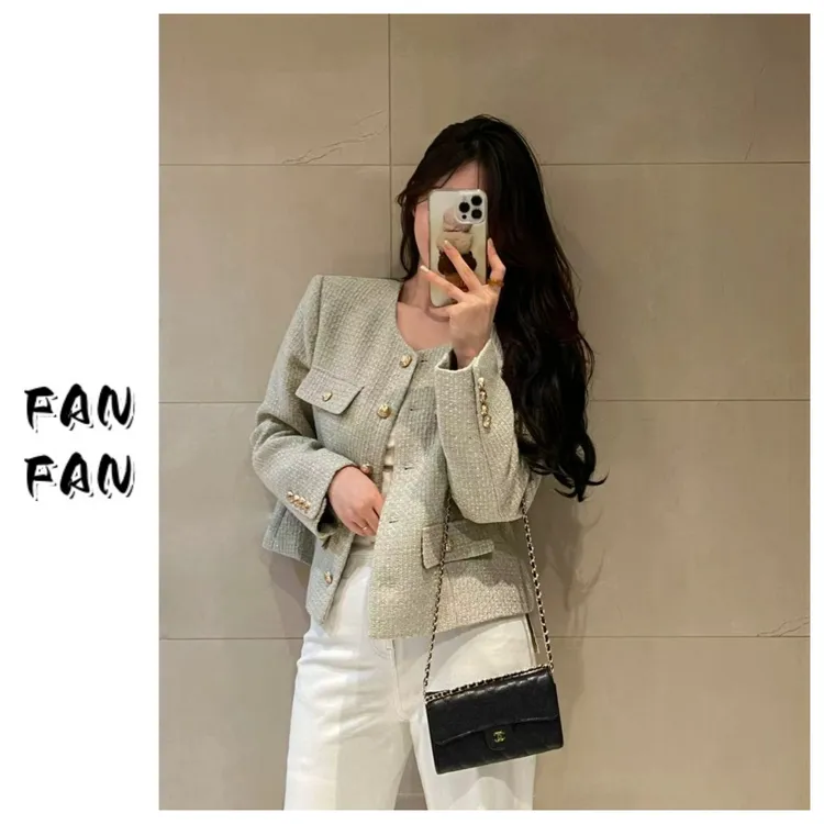 FANFAN 【牛油果绿】小香风外套